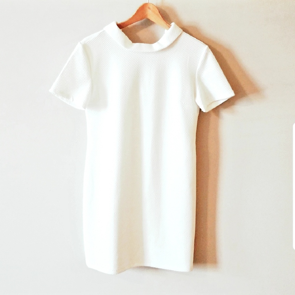 White Collared Shirt Dress